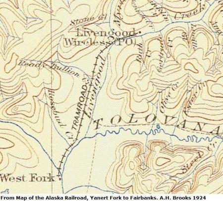Livengood Tramroad Map 1924